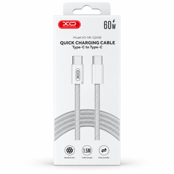 XO NB-Q260B Type-C to Type-C 60W Cable