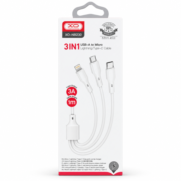 XO NB230 3 in 1 Charging Cable
