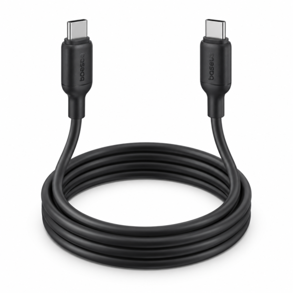 Baseus Silky Καλώδιο USB-C σε USB-C 100W 2m Μαύρο – ψηφιακή απεικόνιση