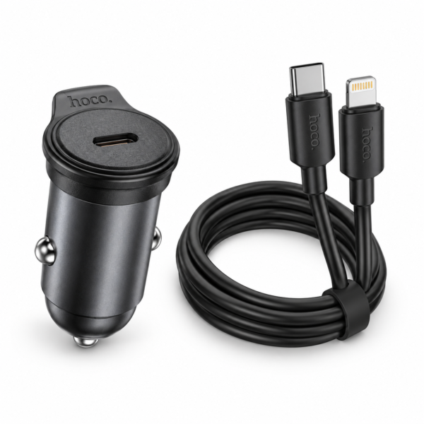 Hoco NZ16 Φορτιστής Αυτοκινήτου PD 30W με Καλώδιο Lightning – ψηφιακή απεικόνιση